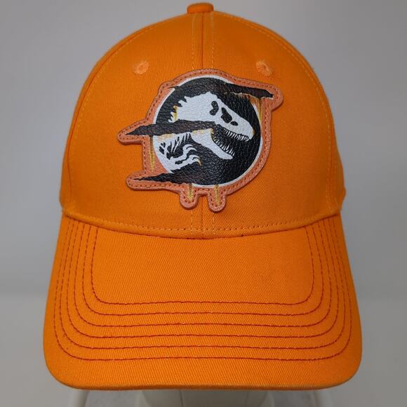 Jurassic World Patch Strapback Hat Orange One Size Universal Studios - Picture 2 of 10